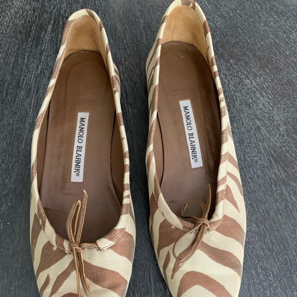 Zebra print canvas flats